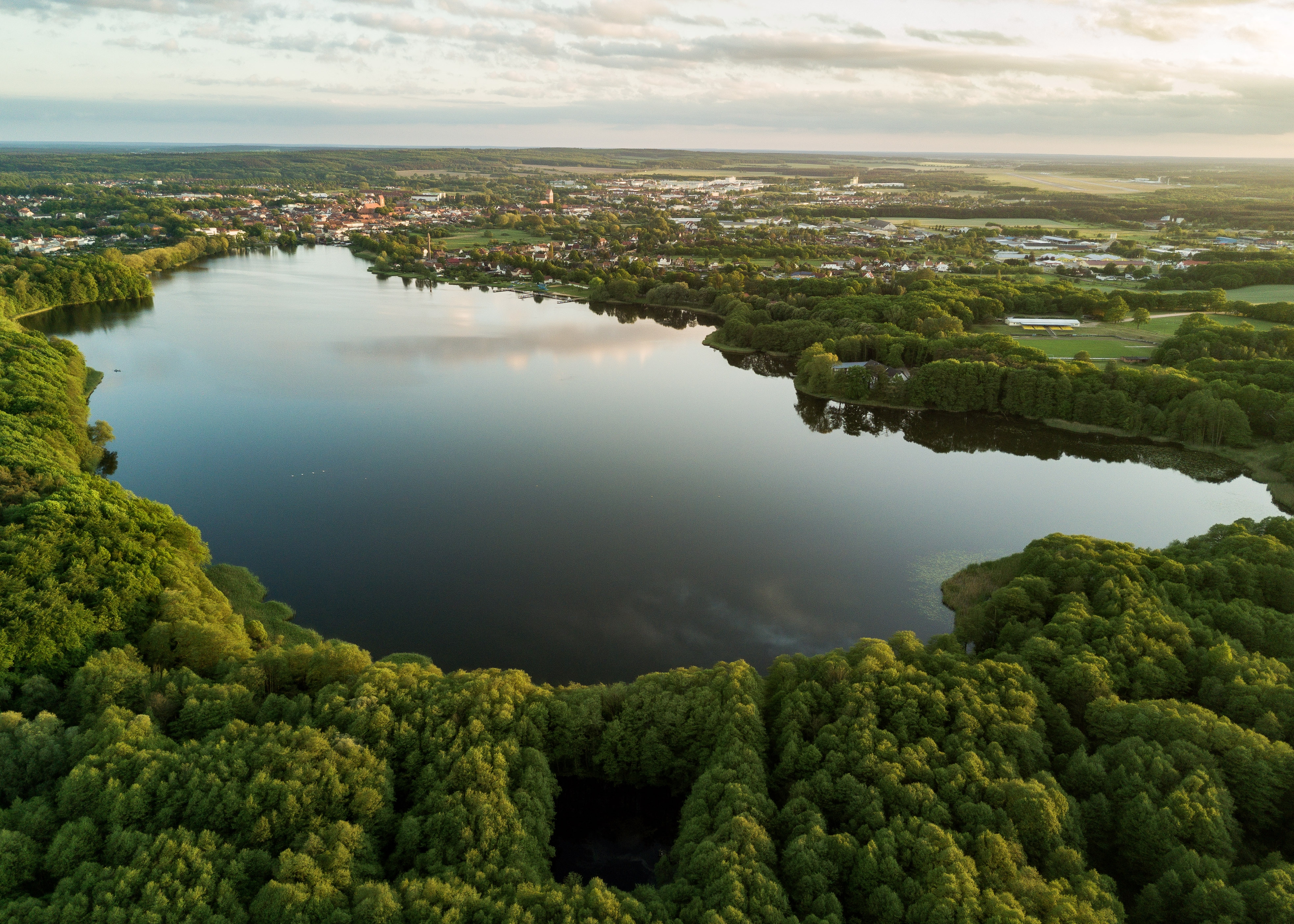 Wockersee mit grüner Waldfläche