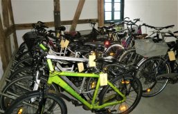 Fahrräder im Fundbüro