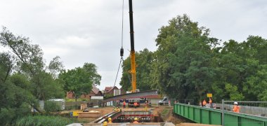 Baustelle Brücke über die Alte Elde bei Damm.