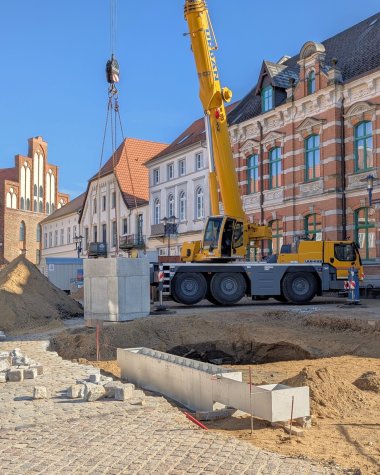 Baustelle auf dem Schuhmarkt Baustelle auf dem Schuhmarkt