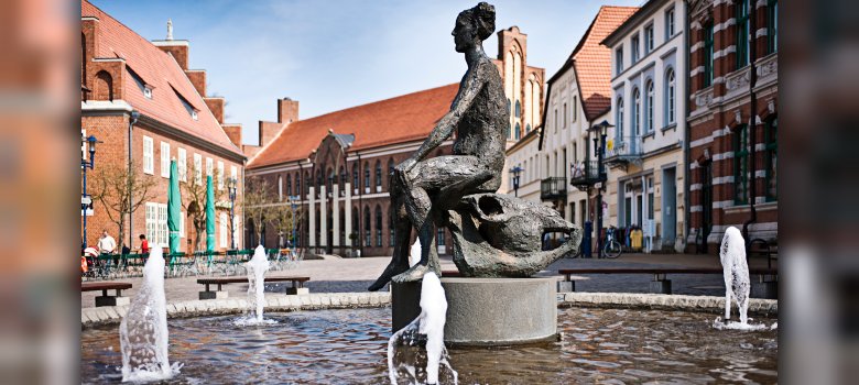 Brunnen auf dem Parchimer Schuhmarkt