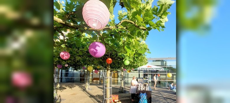 Getränkestand auf den Stadthausterrassen