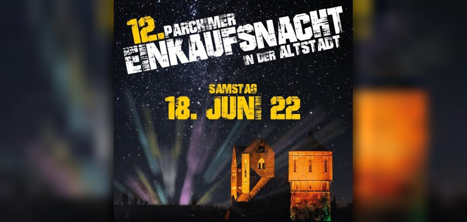 Plakat der 12. Einkaufsnacht 2022