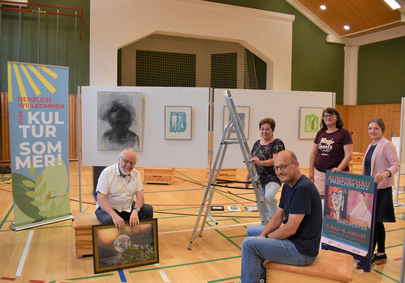 Die Macherinnen und Macher der 9. Kunstschau in Parchim