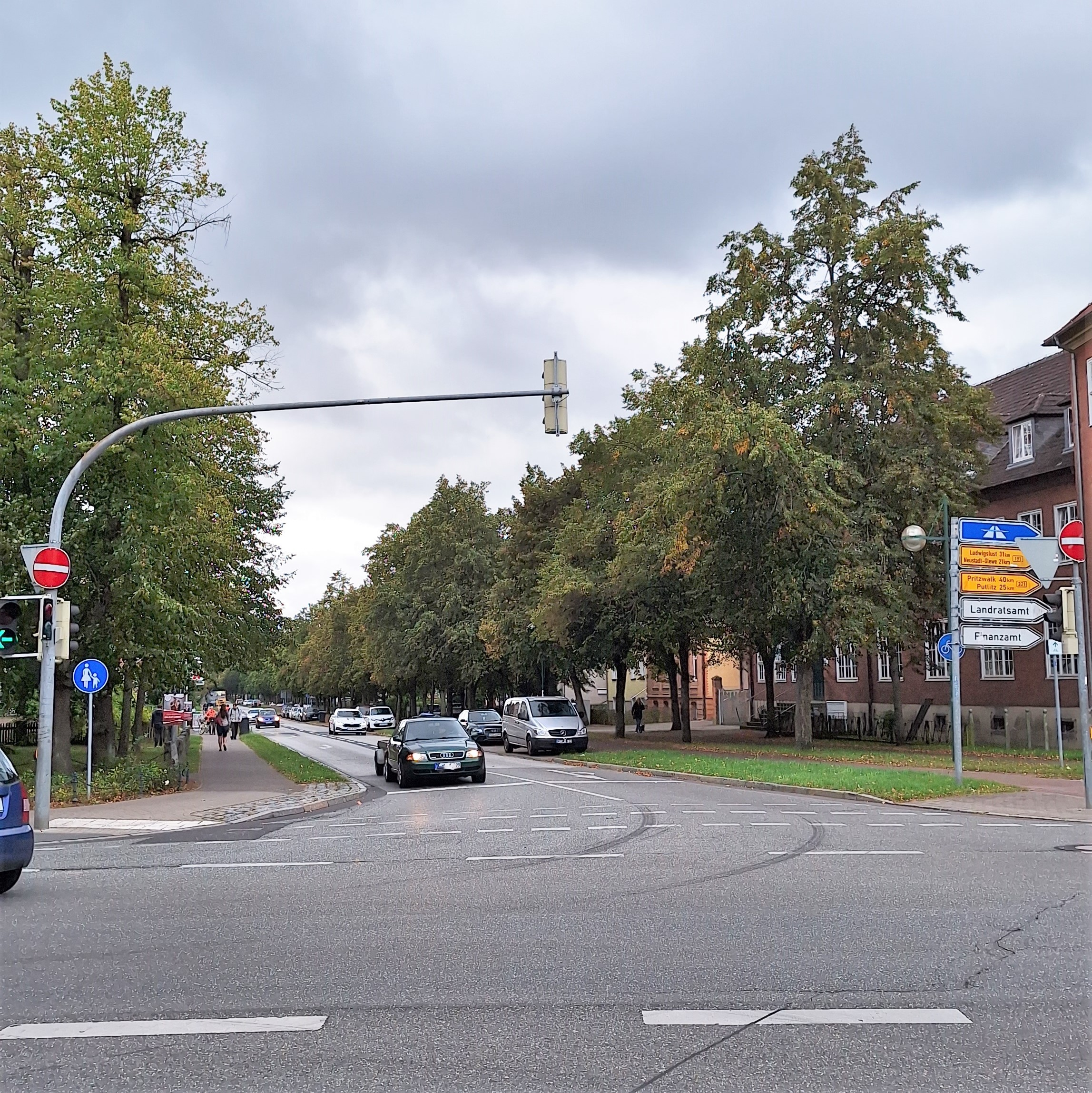 Bundesstraße 191: Ein Teil der Parchimer Ortsdurchfahrt wird im Oktober saniert.