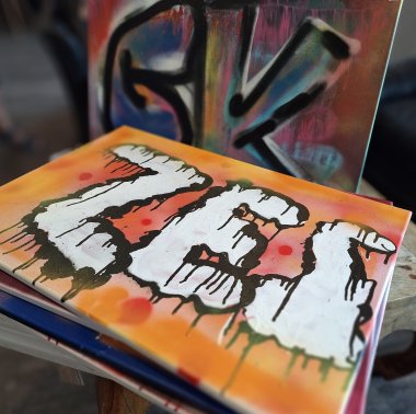 Ergebnisse aus den Graffiti Workshops.