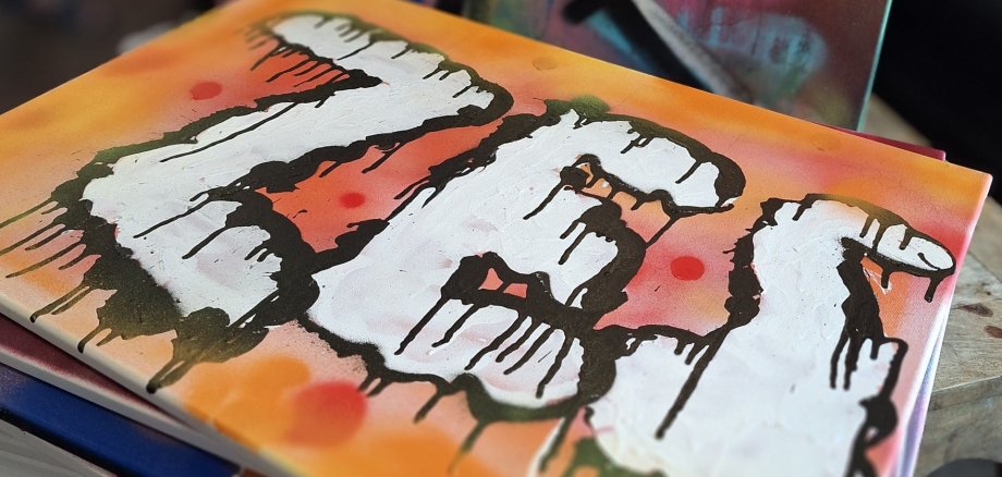 Ergebnisse aus den Graffiti Workshops.