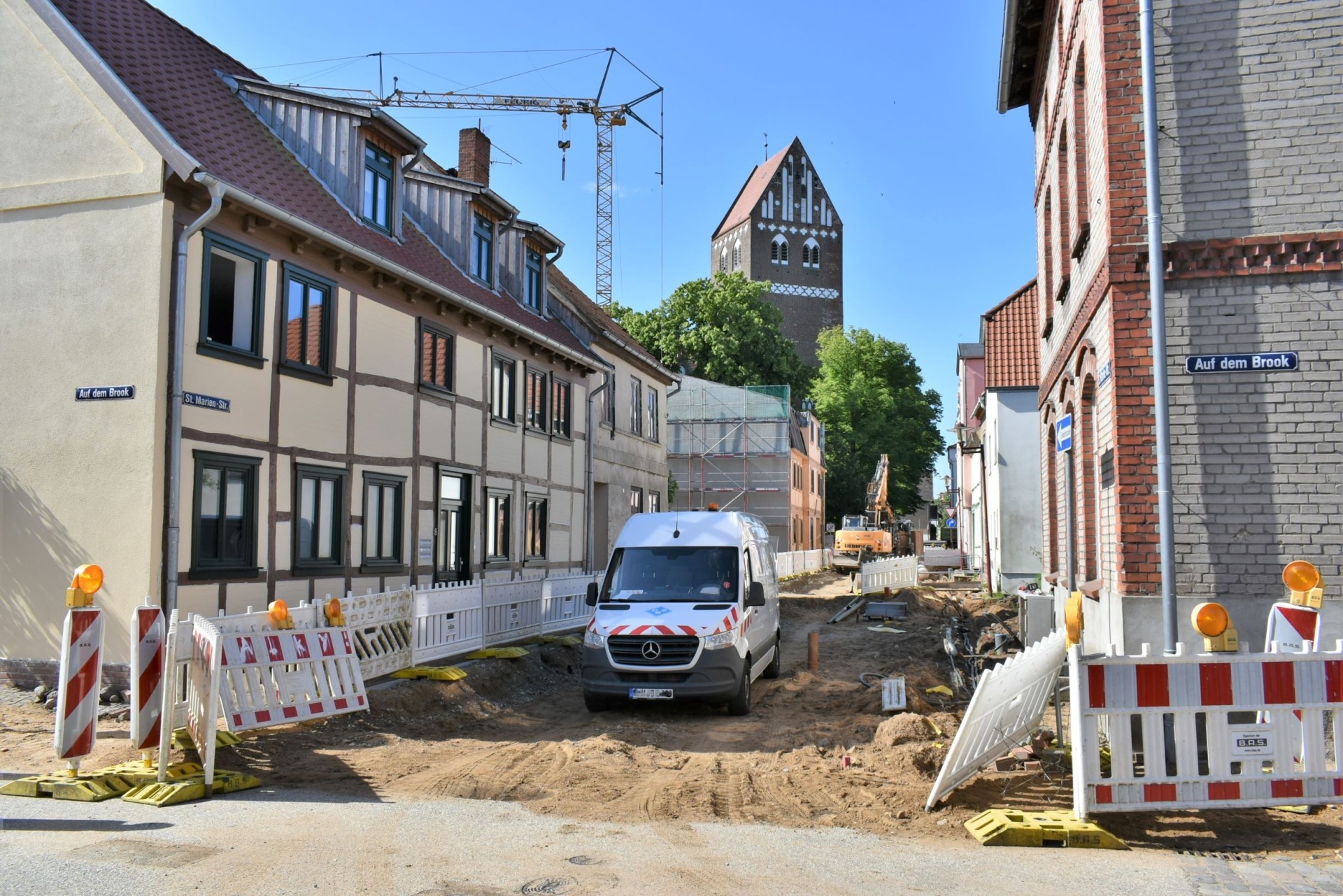 Die St. Marien-Straße wird seit November 2025 grundhaft erneuert.