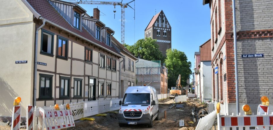 Die St. Marien-Straße wird seit November 2025 grundhaft erneuert.