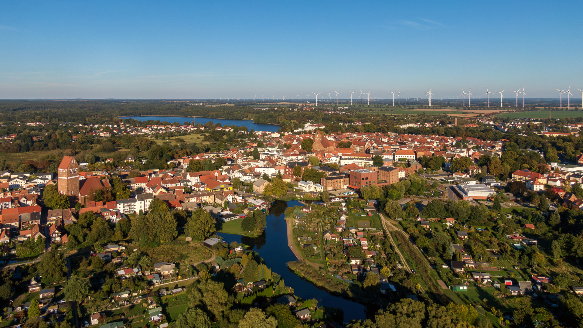 Ein Blick über die Stadt Parchim.
