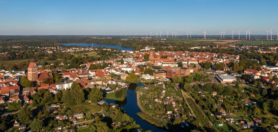 Ein Blick über die Stadt Parchim.