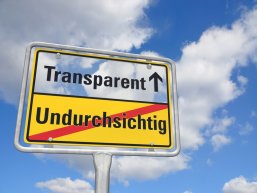 Schild Transparenz Schild Transparenz