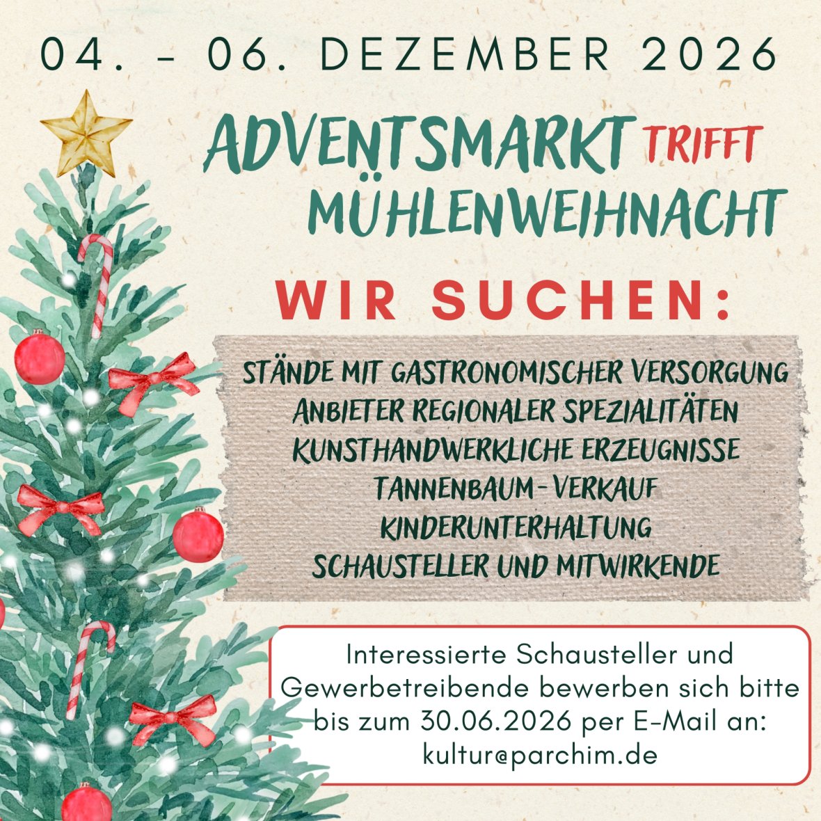 Aufruf Adventsmarkt 2026