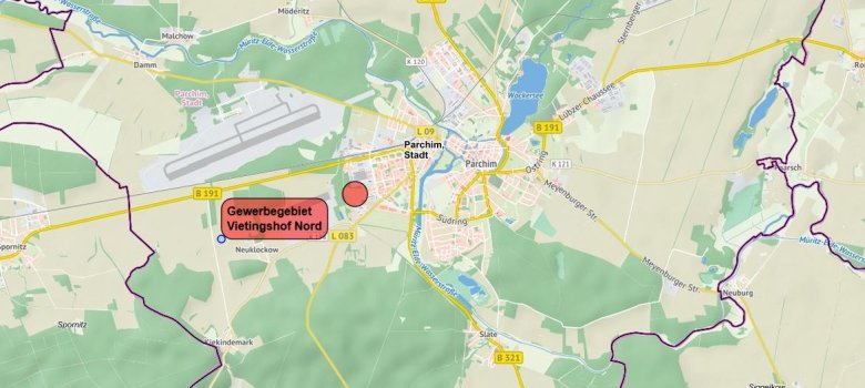 Lage GE Vietingshof in Parchim